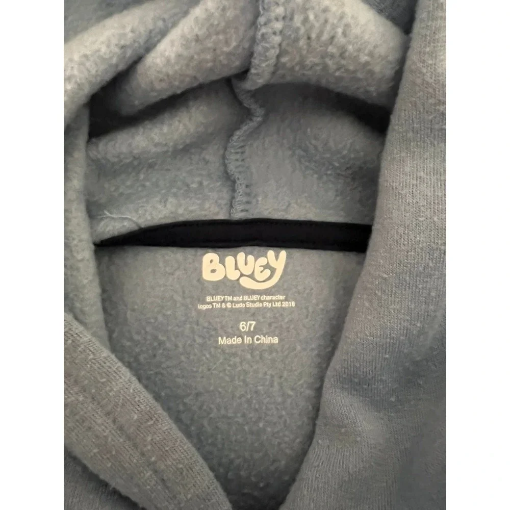 Bluey Kids Fleece Hoodie and Sweatpants Set Light Blue Size 6/7 2-Piece Outfit